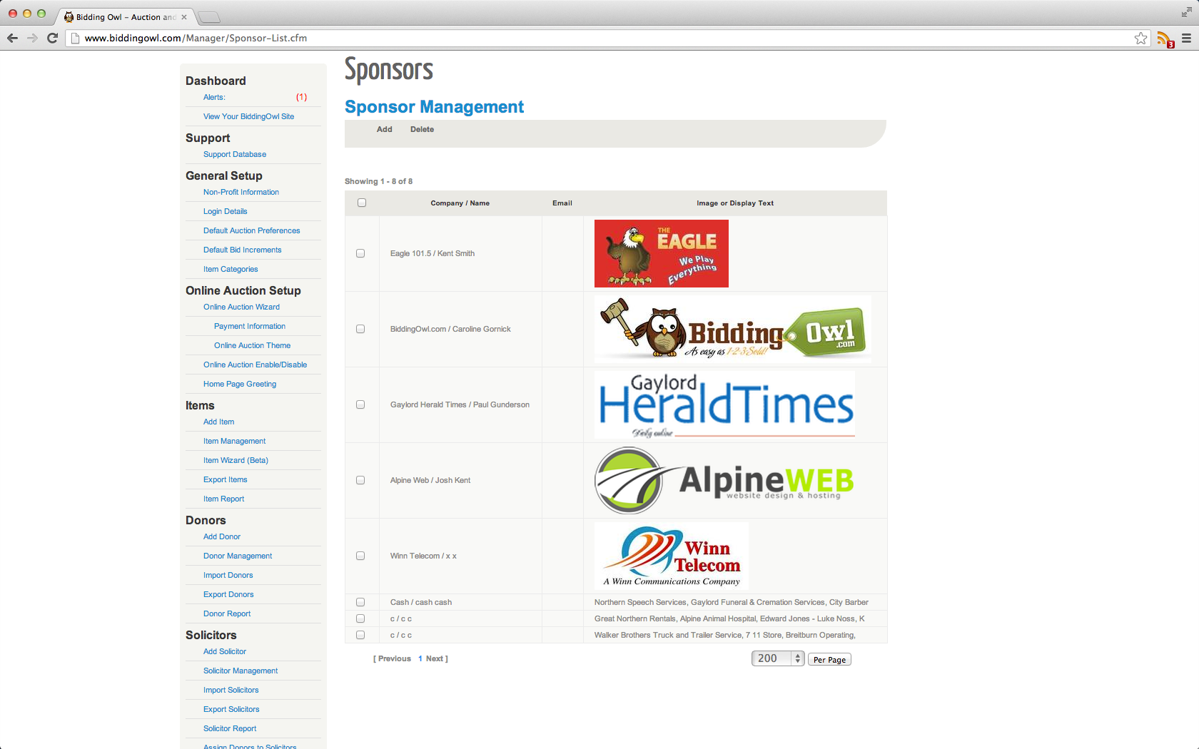 Up-sell your event through sponsorships that are displayed on your website